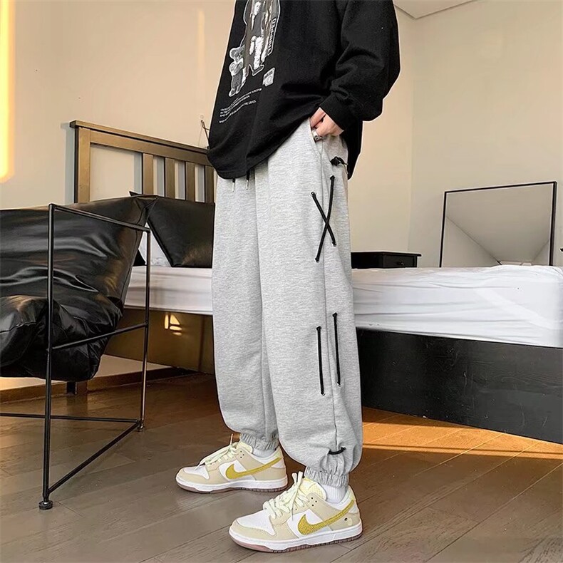 休闲裤男hiphop宽松束脚卫裤KT12P32,男装休闲裤,星座1116-2
