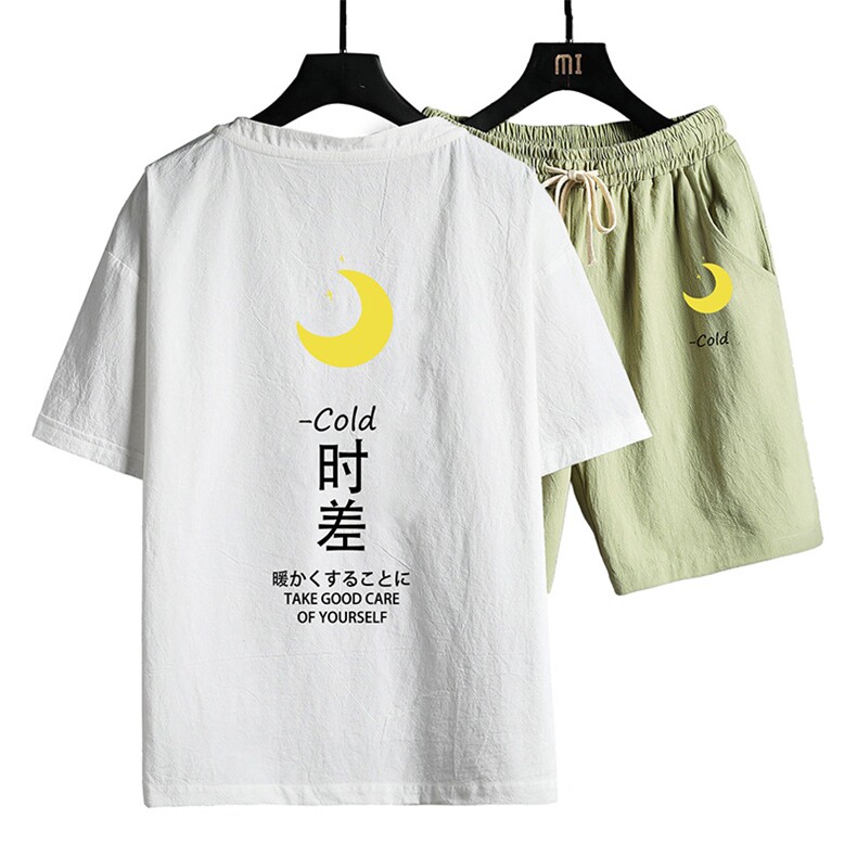 TY35047-P55透气亚t恤套装男大码短裤男装搭配一套网格挂拍,男装T恤,电商A040A
