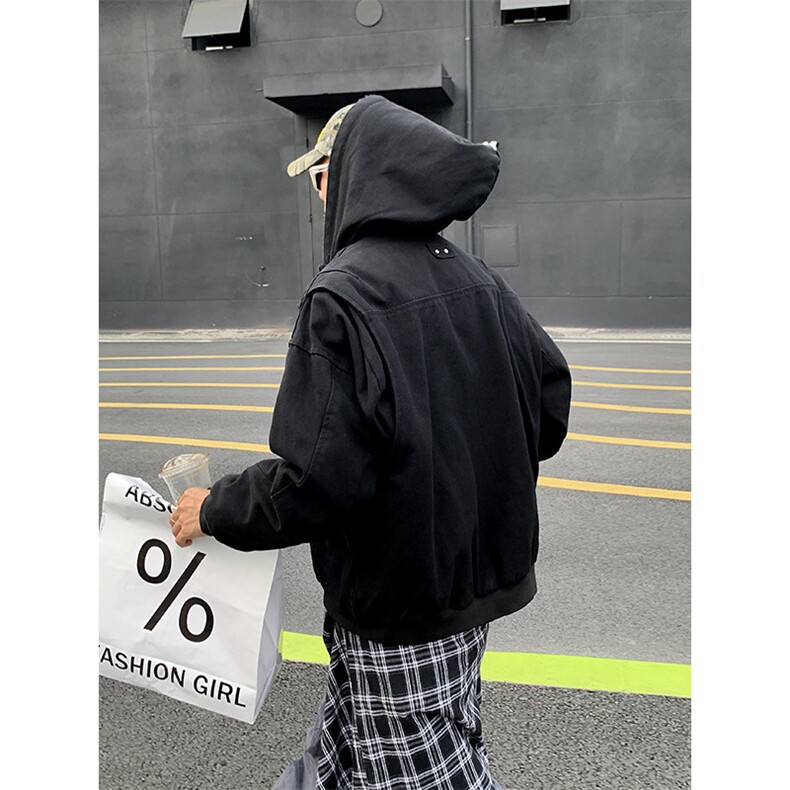 美式短款棉服外套秋冬季连帽休闲棉衣,男装棉衣,星座410-6（原星座1304-1）