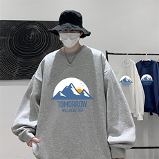 圆领卫衣男大码加厚加绒长袖t恤男S6235-P28加绒款-P33，男装卫衣，电商A040