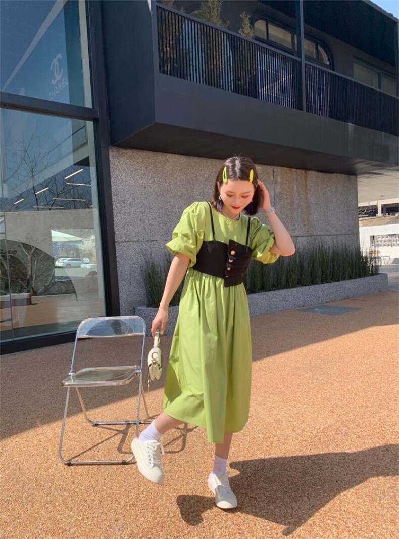 马甲两件套连衣裙，女装马甲，爱娜.悦儿