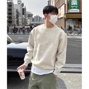 抖音得物高品质 二开支持退换 26春装美式男宽松曼巴纯色圆领卫衣图片