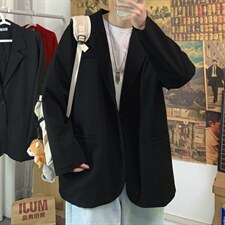 2025秋季新款百搭男士休闲西装学生宽松西服单西外套XZ01P85图片
