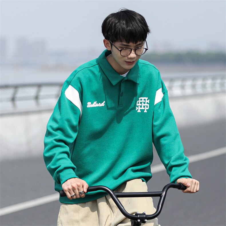 秋季新款卫衣cityboy翻领落肩长袖上衣VE55136-P36控68,男装卫衣,星座717