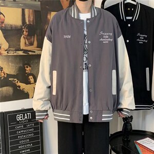 潮流夹克潮男春季棒球领夹克J821P47，男装夹克，星座1116-2
