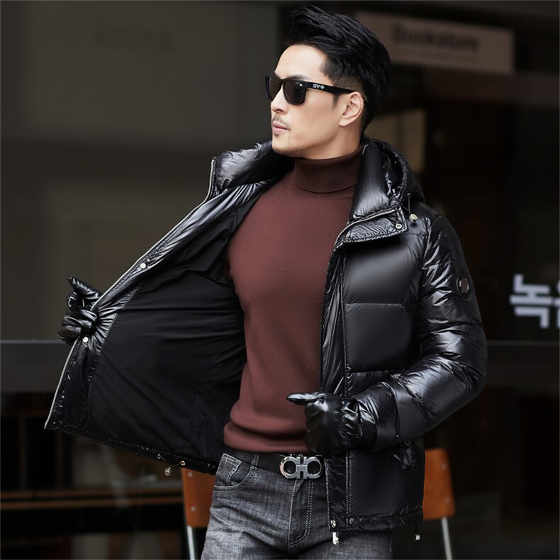 ZMS-M8833新款冬季男士白鸭绒羽绒服连帽保暖外套修身大衣,男装羽绒服,电商B360