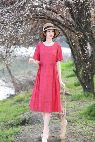 现货，天丝连衣裙,女装连衣裙,金典明美