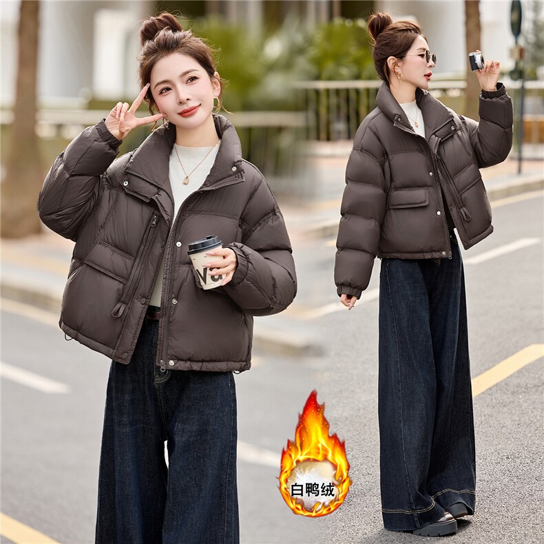 白鸭绒羽绒服外套女2025冬季新款超火漂亮时尚洋气羽绒外套宽松,女装羽绒服,依万里