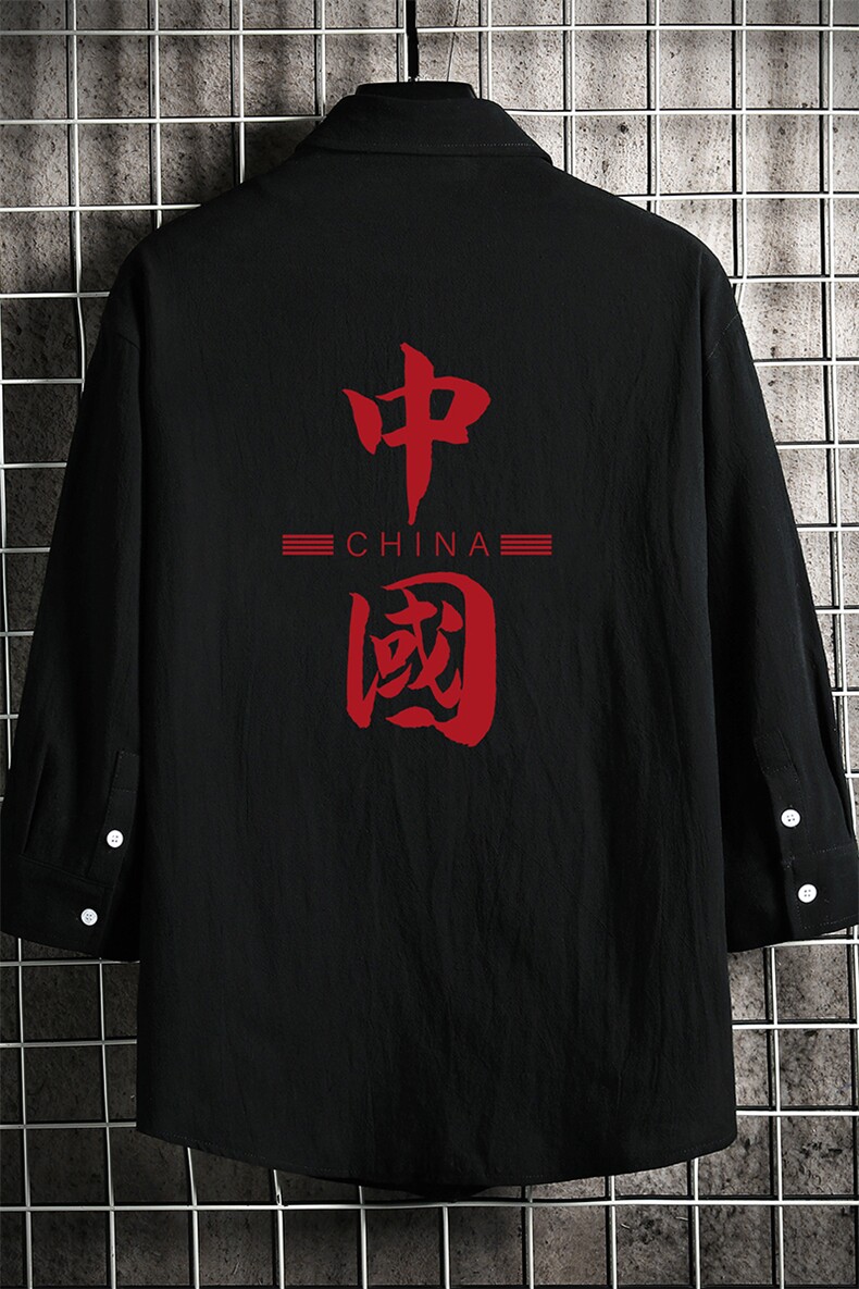 QC58198-P45亚七分袖衬衫男大码五分袖衬衣男短袖网格,男装衬衫,电商A040A