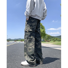 2024秋季休闲迷彩裤高街美式潮牌抖音工装裤kk391P55，男装工装外套，星座712