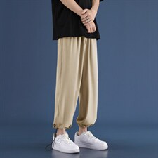 男韩版潮流新款春夏季薄款冰丝运动九分休闲裤  2023-特批20图片