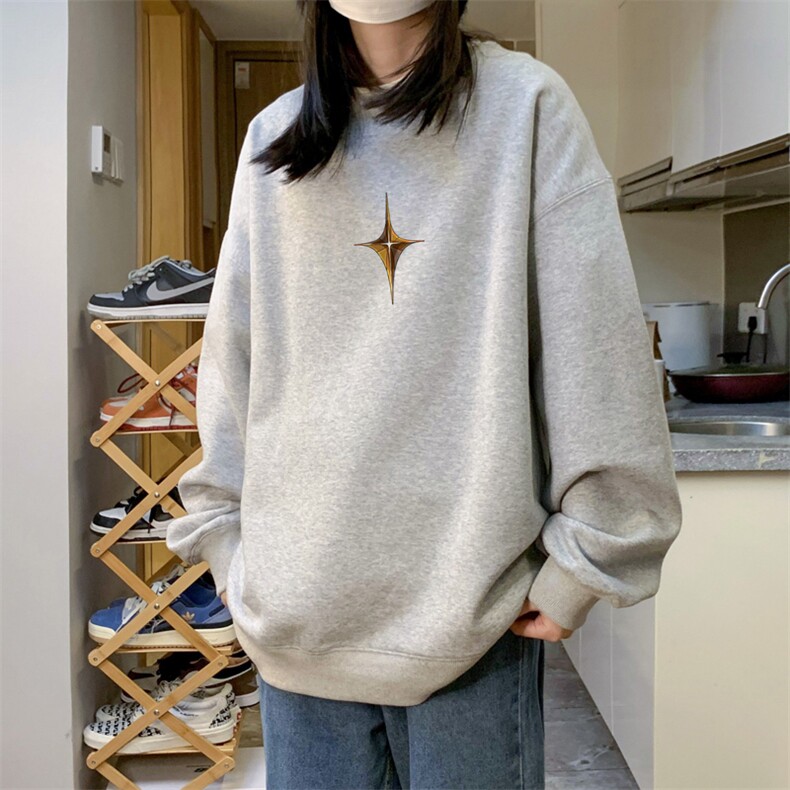 中性风！抖音直播高品质重磅卫衣男圆领卫衣女XW400-P45,男装卫衣,电商B371