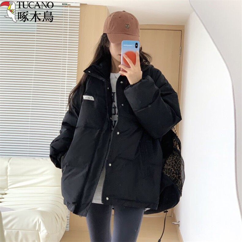 立领羽绒棉服外套女棉袄冬季加厚韩版百搭宽松学院风面包服，女装棉衣/棉服，星座1511