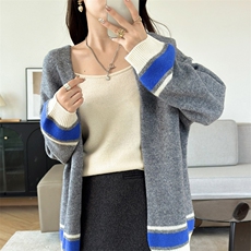 2025年秋季新款百搭女士套头开衫羊毛衫，女装羊毛衫，狄美羊绒