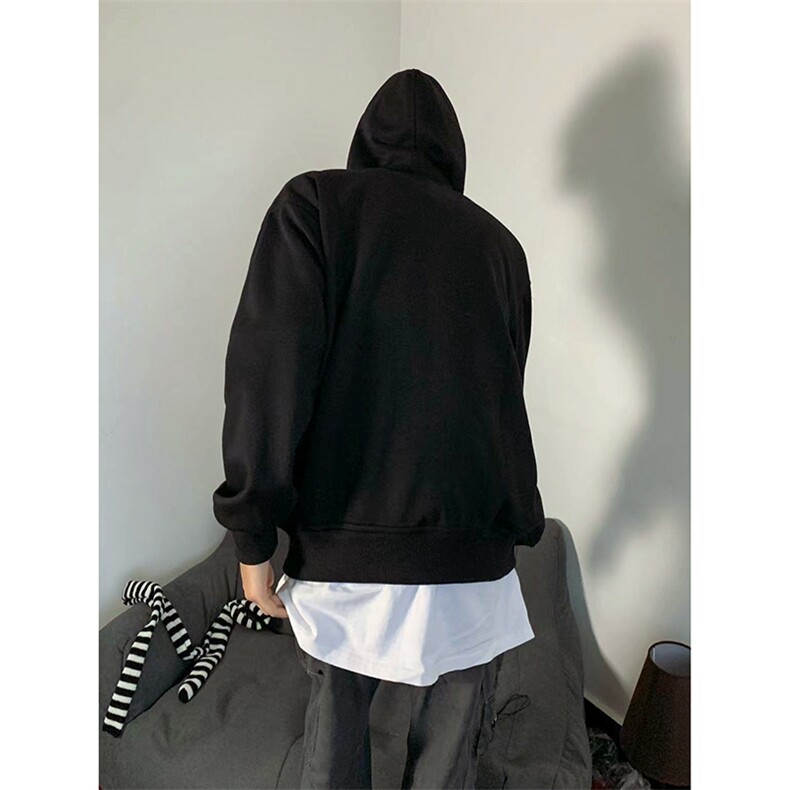 B221美式ins高街双拉链宽松开衫卫衣连帽外套SY2319-P95控128,男装卫衣,电商B221
