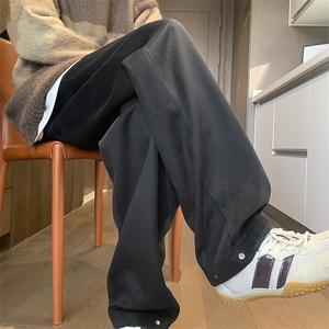 冬季新款重磅毛呢纽扣休闲卫裤 M~5XL XZ604-KG69-P50控68图片