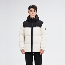 拼接撞色冬季男士羽绒服加厚潮流臂章外套青年A266-YR2505-P260，男装羽绒服，电商A266