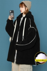 冬装中性风加厚羊羔绒连帽外套简约羽绒服男女8153-P195控价268，男装羽绒服，电商A441-1