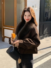 现货新款2B162-2162-P485-K669新G标90白鸭绒派克服，女装派克服，韩然一族