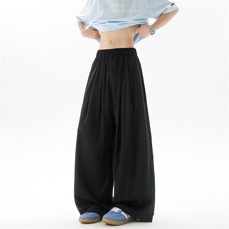 D206-18XL-M夏季美式薄款刺绣防晒山本裤男冰丝垂感阔腿裤PK9149，男装防晒衣，电商D206-1