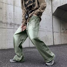 复古棕色牛仔裤男美式hiphop高街ins潮牌宽松N0503-P48，男装牛仔裤，星座308B-2
