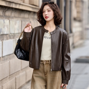 2026春装新款休闲时尚皮衣小外套机车服女装图片