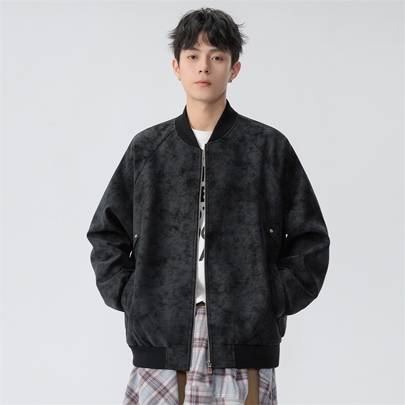 潮流宽松夹克高街潮牌休闲上衣A161-6823-P75,男装皮衣,电商A161
