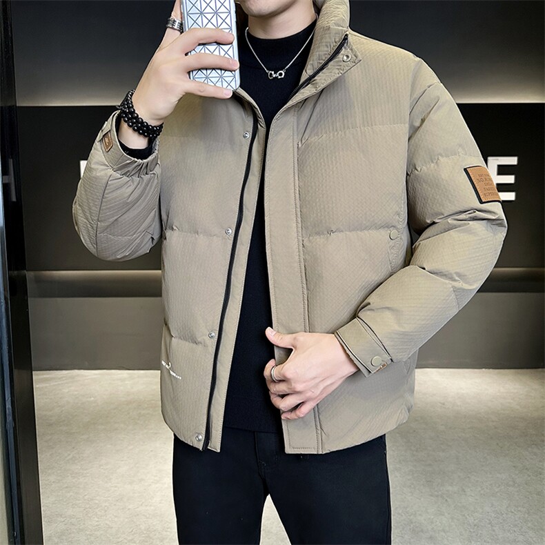 新款男士小立领羽绒服夹克加厚防寒309B-3-81066-P190,男装夹克,星座1409-3