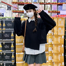 【已出货】2026秋两件套可单穿套头卫衣2C372-9022-P100控178，女装短外套，2C372