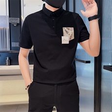2025夏季主推款风个性潮贴布刺绣翻领POLO衫1019-特P48，男装Polo衫，电商D342