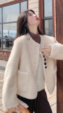 冬装新款皮毛一体加厚外套-195-k298，女装皮草，2D075