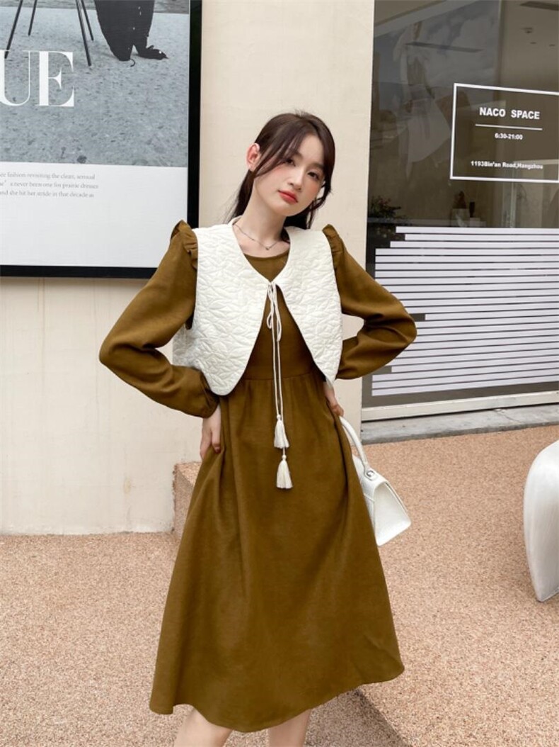 两件套连衣裙，女装连衣裙，琴菲儿