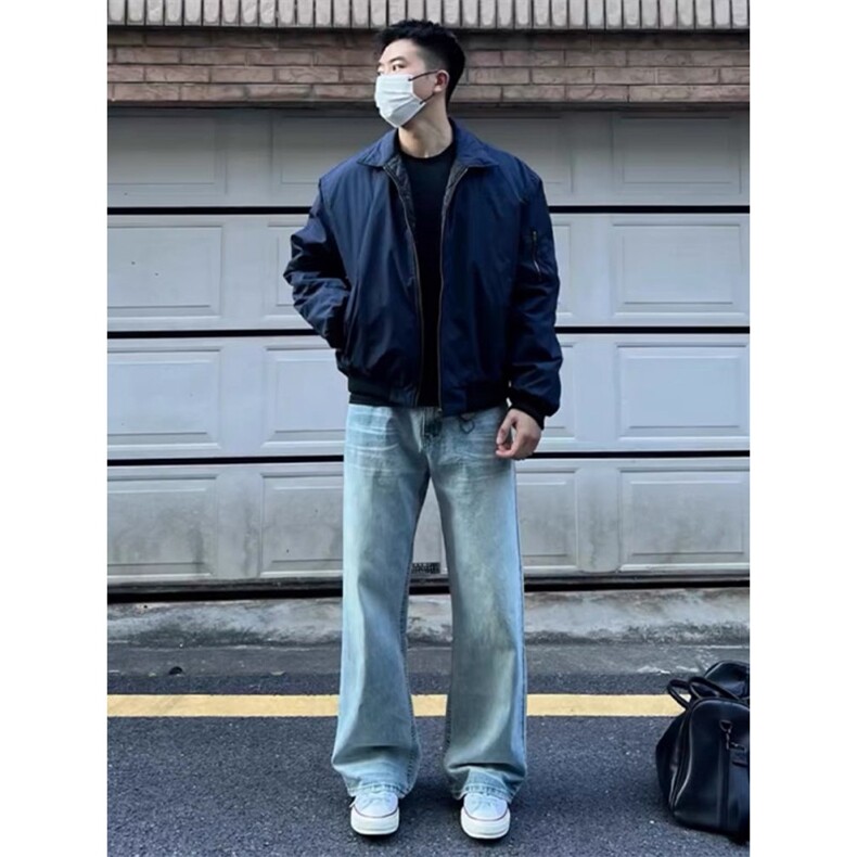 bomber美式飞行员夹克外套男春秋cleanfit短款棒球服薄款工装棉服,男装夹克,星座313A(原308A-2)