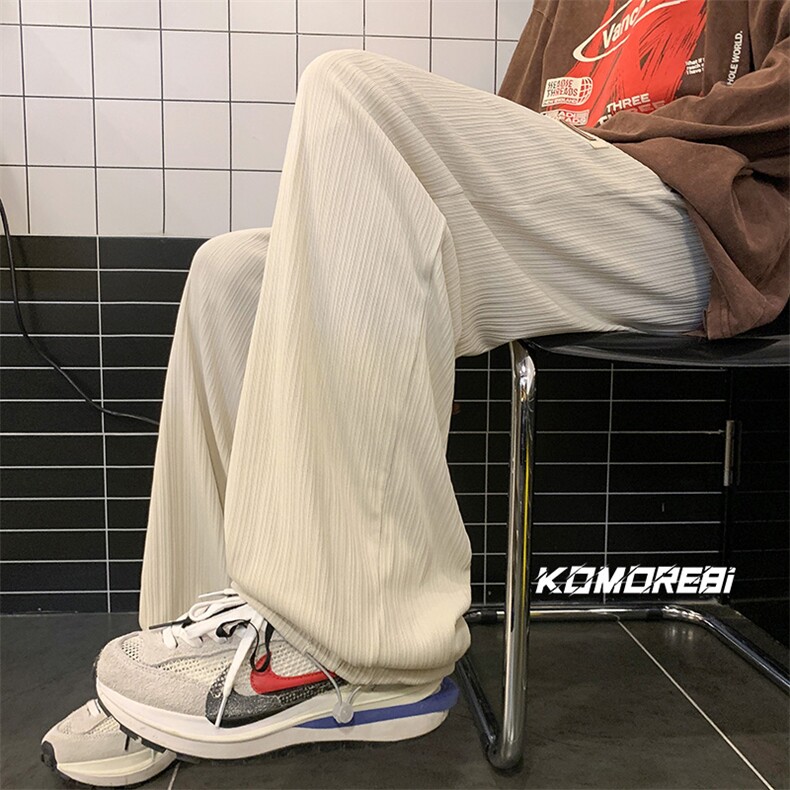 2024秋港风宽松休闲裤束脚抽绳拖地裤313A-1-KK303-P45 控价68图片