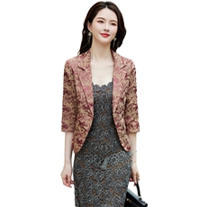花色小西装早秋短外套女2025春秋季装新款小香风一粒扣洋气小西服，女装西装，婵米儿