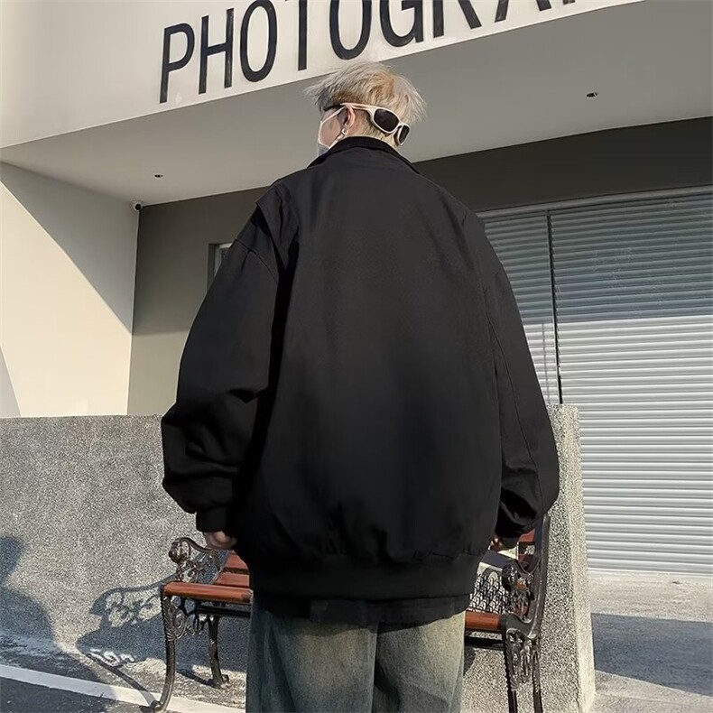 美式复古外套男新款设计感小众高街潮牌宽松休闲工装夹克JK6609,男装夹克,星座302B