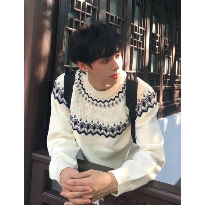 高质量北极绒提花羊毛羊绒混纺毛衣女简约内搭外穿秋冬M5343,男装针织衫/毛衣,星座1116A（原606A-3）