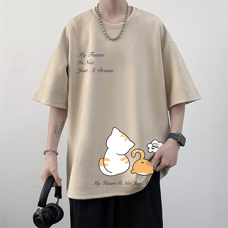 麂皮绒短袖t恤男大码半袖男 大皂风 JD82357-P25图片