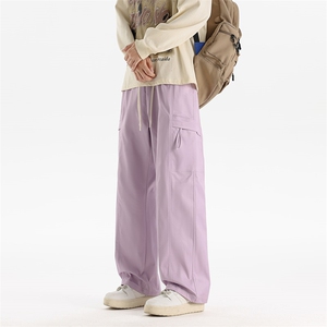 美式工装复古宽松直筒休闲长裤女中性裤子xz405-K2006-P5569图片