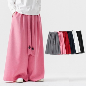 秋冬新款风宽松休闲裙裤汉服阔腿裤宋裤新中式情侣K272/P75