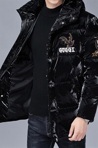 冬季新款羽绒服男中长款外套中年爸爸装厚连帽上衣SFT93858-P295图片