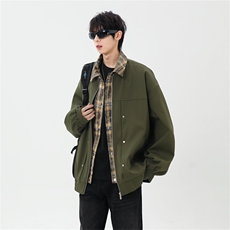 秋季休闲痞帅工装翻领夹克潮流外套得物二开XZ301b-2-JK2589P78，男装夹克，星座301B-2（原A443-1）