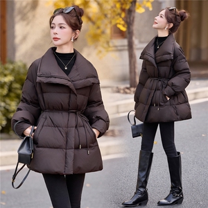 现货，2025新款羽绒服女冬季中长款面包服时尚宽松加厚外套潮图片