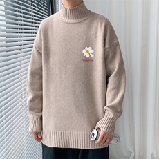 M18059-P45加绒款-P65半高领毛衣男士大码针织衫男毛线衣男，男装针织衫/毛衣，电商A040