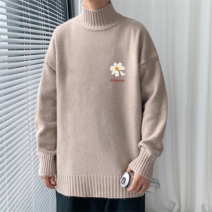 M18059-P45 加绒款-P65半高领毛衣男士大码针织衫男毛线衣男图片