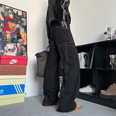 美式高街牛仔裤男女韩版潮流帅气百搭2025春季ins长裤RK2498-P46，男装牛仔裤，星座412-3