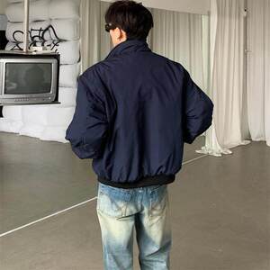 美式ma1飞行员夹克外套男秋季高级感痞帅cleanfit短款翻领棒球服图片