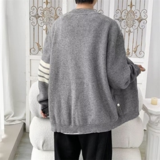 日韩系毛衣简约男女秋冬季外套潮牌休闲百搭开衫棒球服M275/P55，男装针织衫/毛衣，星座506