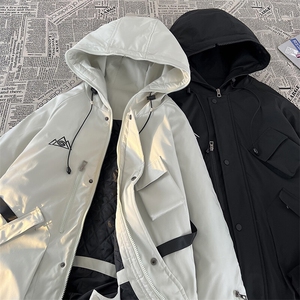 24冬户外大码防水多口袋双板滑雪服男加棉加厚保暖外套M78-P155图片