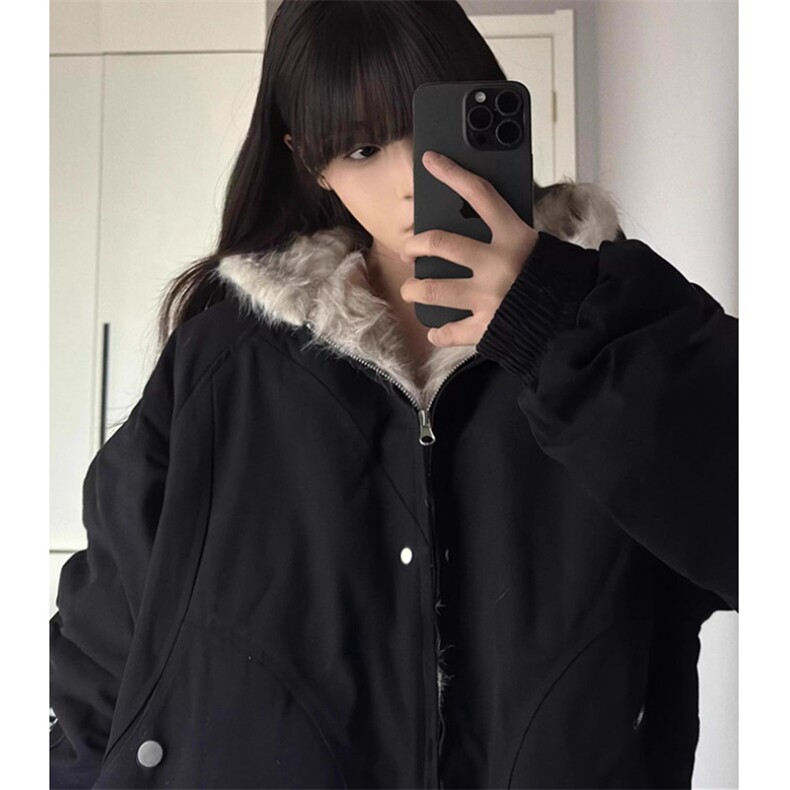 正品座山雕冬季棉服短宽cleanfit保暖加厚毛领外套男 MF914图片